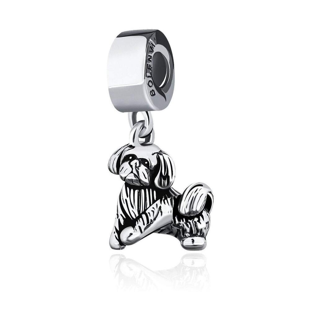 1057 ShihTzu Shih Tzu Dog Charm, Omni Clasp Clip on Dangle Pendant